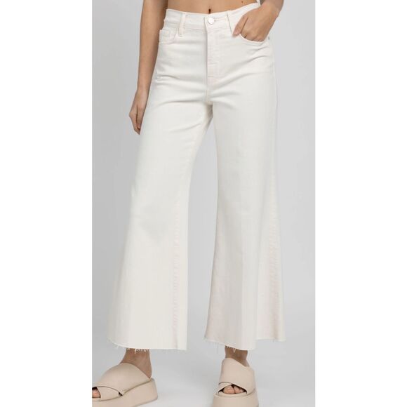 NWT FRAME Le Palazzo Crop Jeans, au natural, $278 Sz 25, G31 - Picture 2 of 11